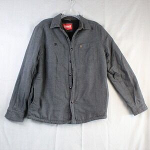 Coleman Men Small Gray Sherpa Lined Flannel Shirt Jacket Gorpcore Workwear S